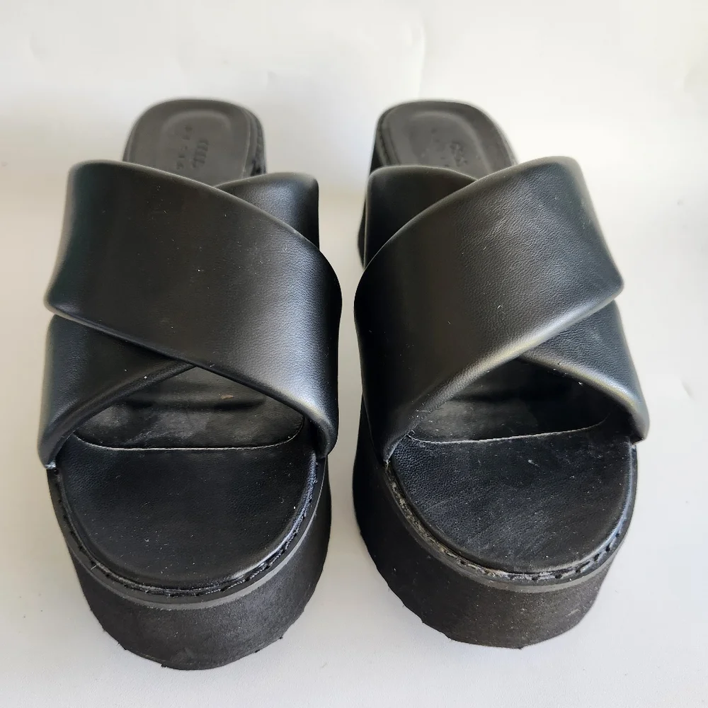 ASOS Black Platform Slide Sandals